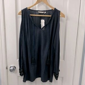 Soft Surroundings Chandra cold shoulder Top & cami bundle NWT Beaded Tassel Boho